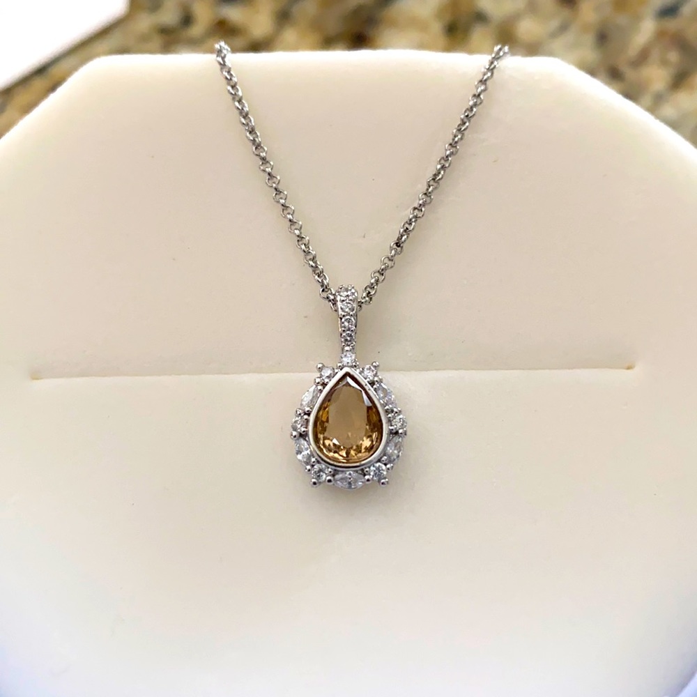 Peach Topaz Necklace from Bomb Party